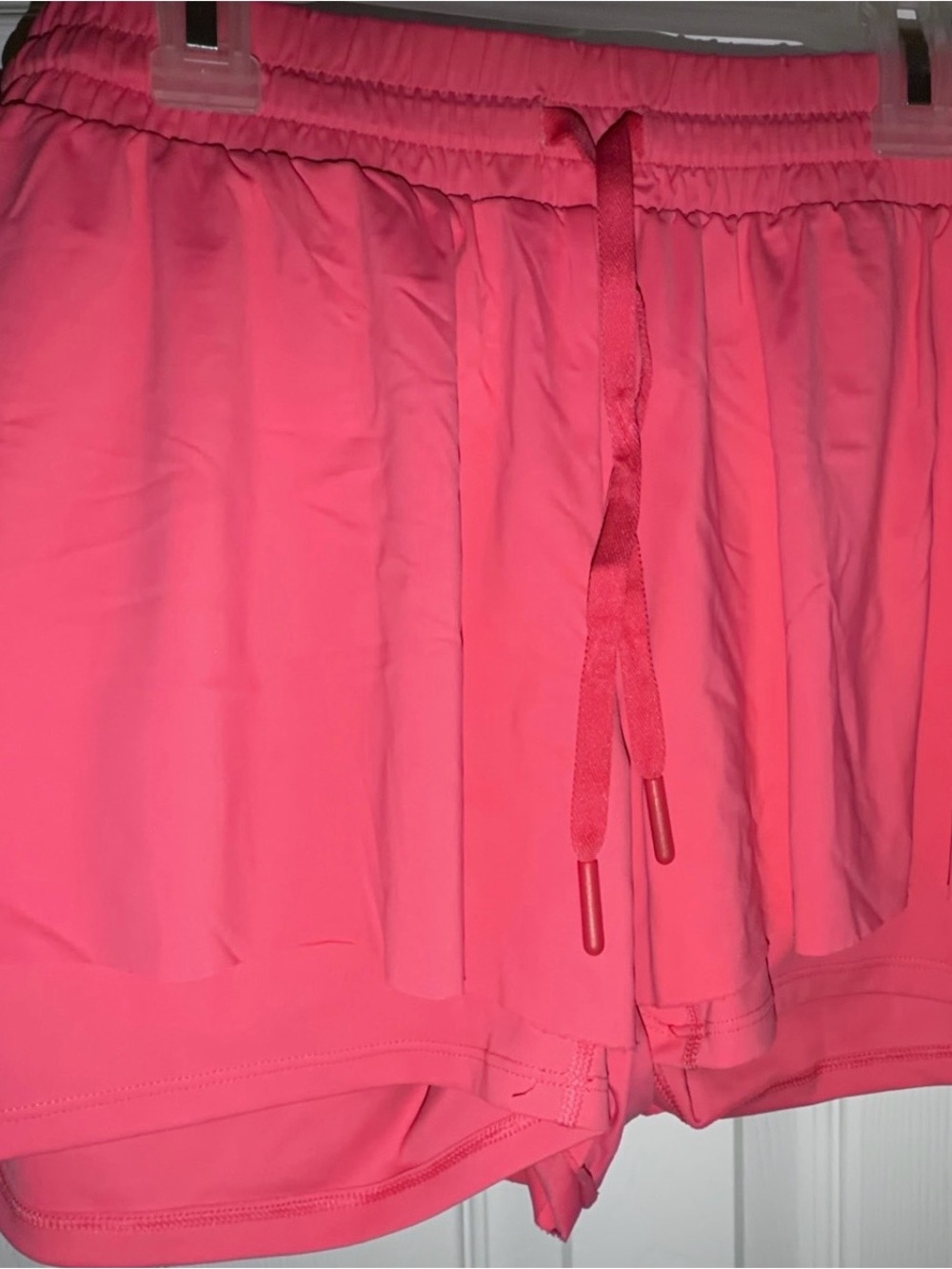 & Other Stories Bright Pink Athletic Drawstring Shorts